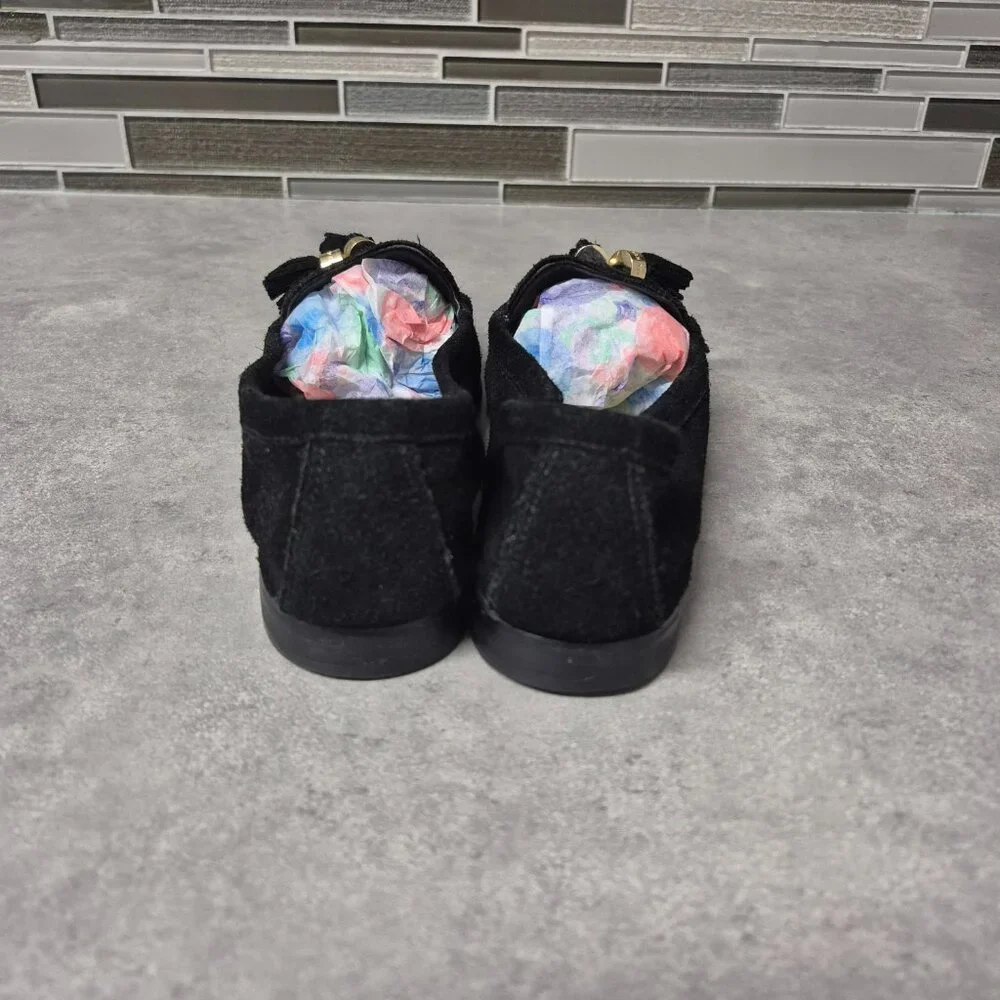 7 Michael Kors Black Suede Tassel Loafers - Picture 5 of 9